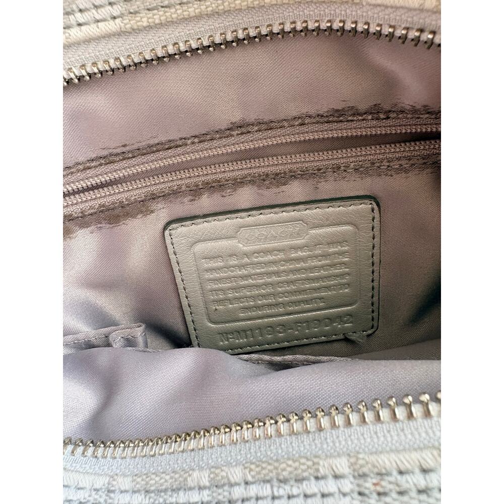 Y2k Coach Madison Mia Circle Patchwork Tote Shoulder Bag Silver Gray Vintage - Picture 6 of 9